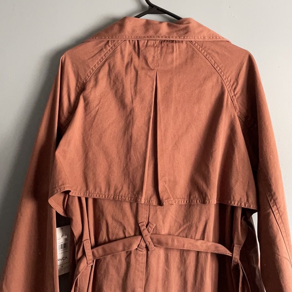 RVCA LARSON TRENCH COAT IN NUT - Picture 8 of 9